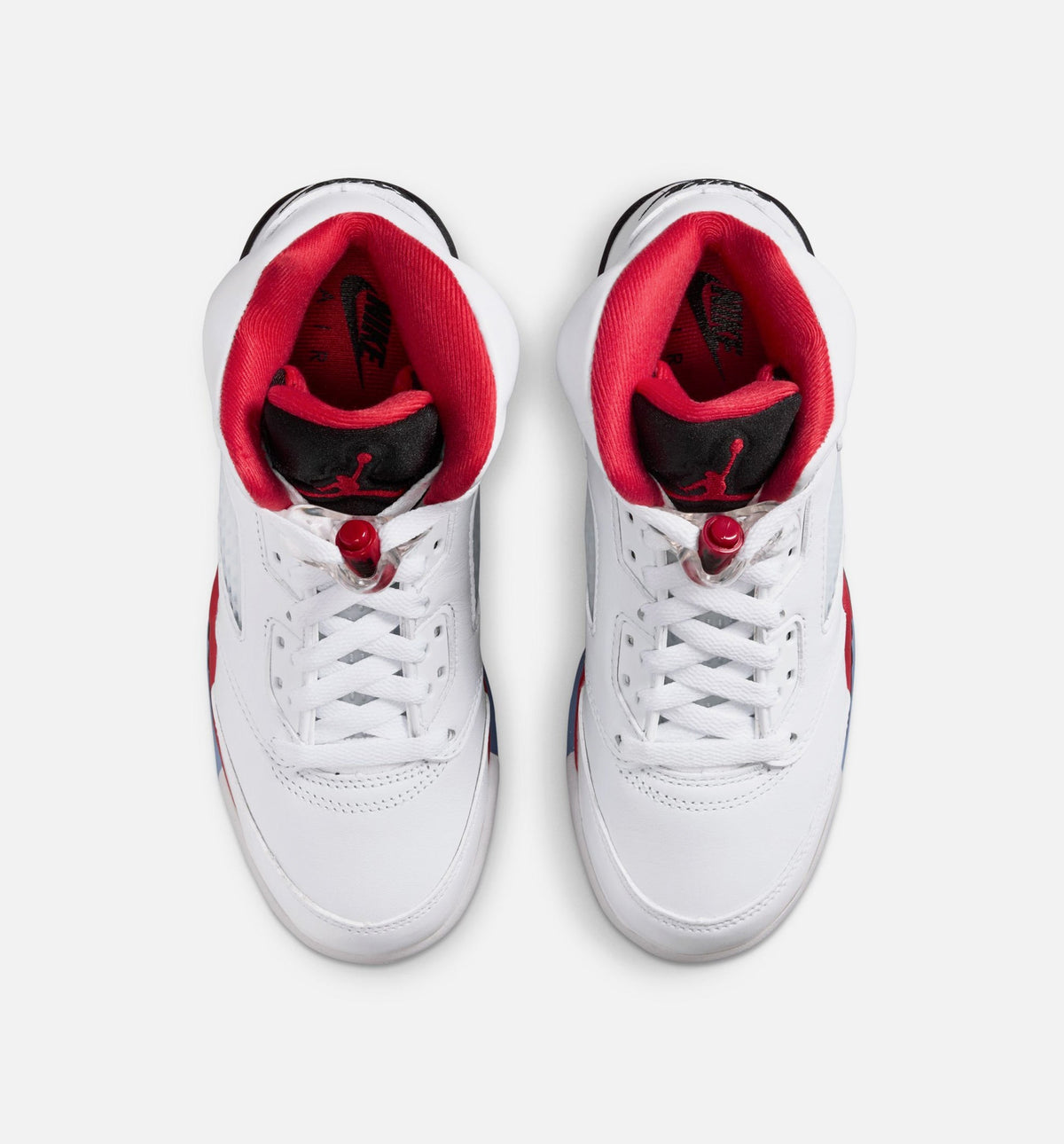 Air Jordan 5 Retro Fire Red Grade School Lifestyle Shoe – White/Fire Red/Black