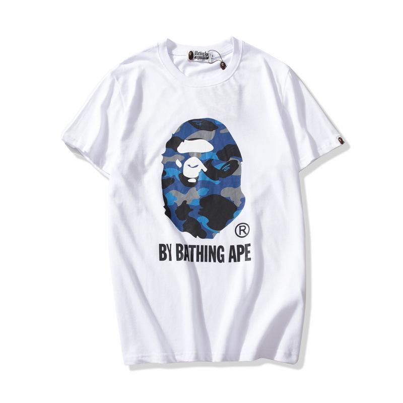 Bathing Ape T-Shirt Colorful Avatar Print Male and Female Couples Wear Youth Casual Top