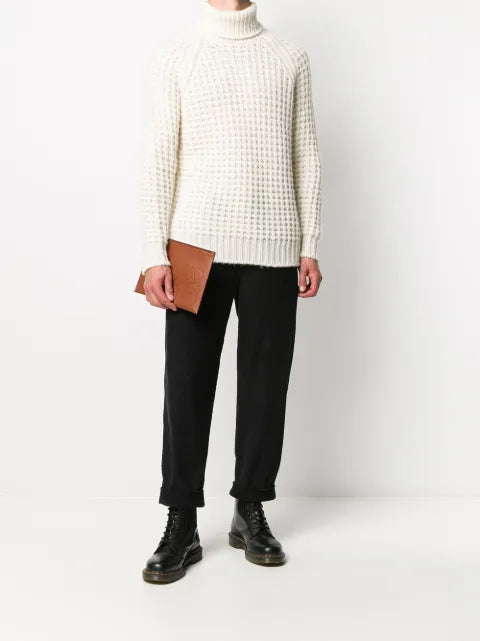 Roberto Collina waffle-knit roll-neck jumper