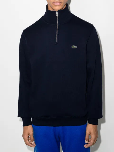 Lacoste logo-embroidered high-neck sweatshirt