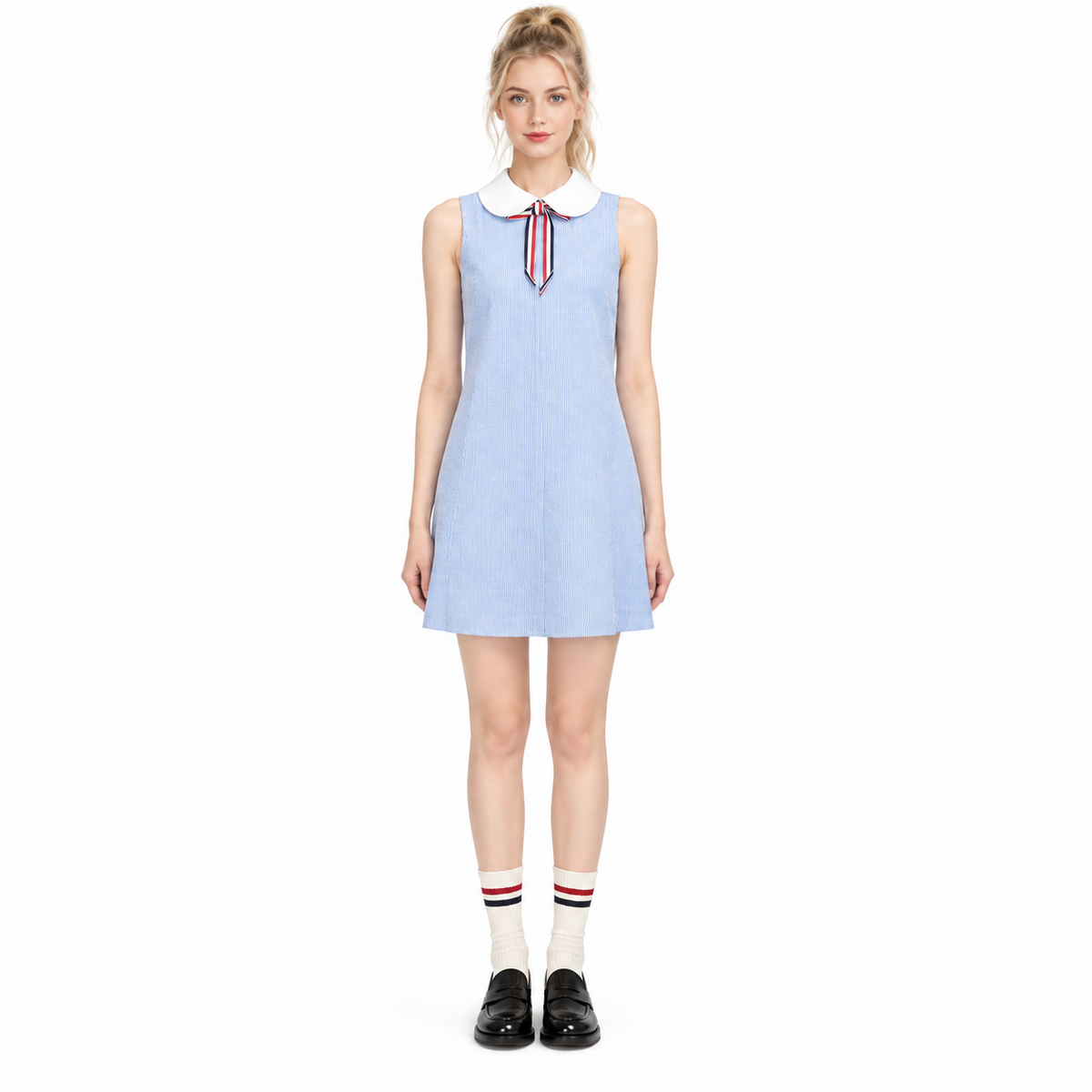 Women's Bow-Detail Sleeveless Summer Dress | Thom Browne