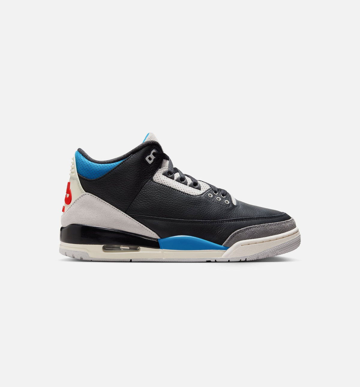 Air Jordan 3 Retro OG Rare Air Men's Lifestyle Shoes - Black / Chile Red / Neutral Grey