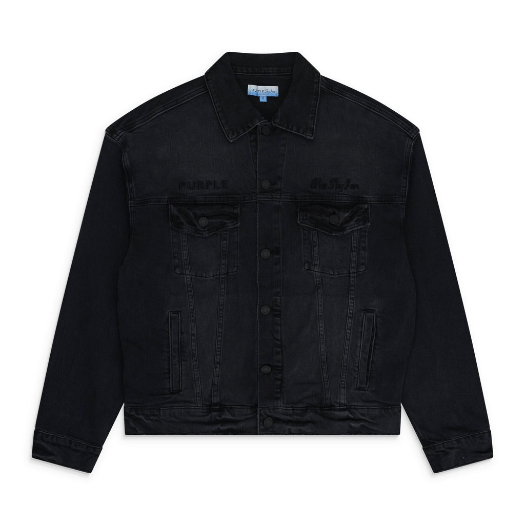 Black Purple x Blue Sky Denim Jacket