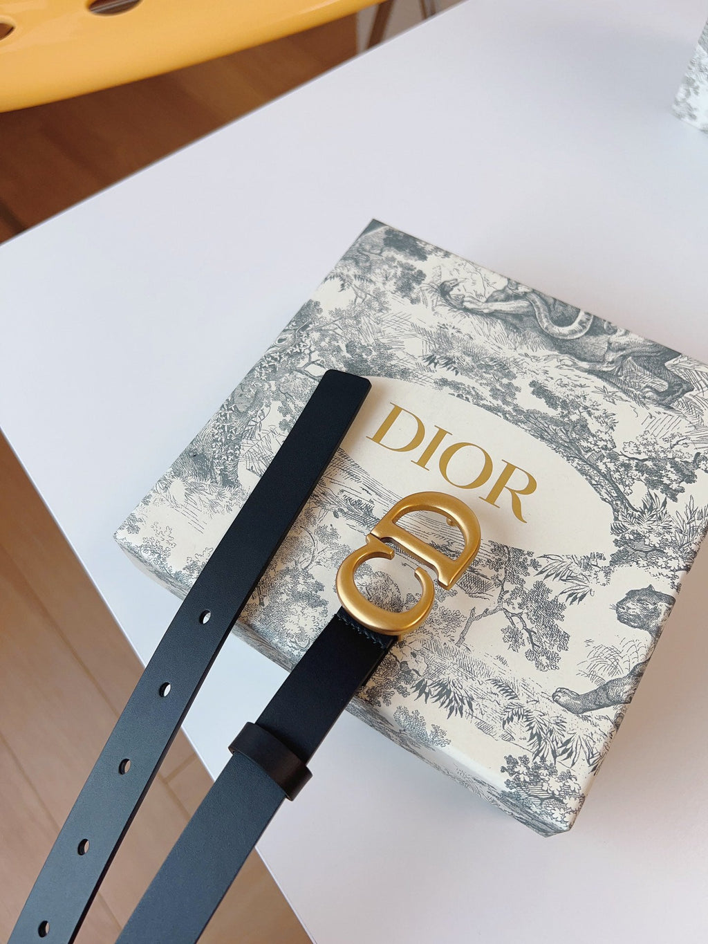 DIOR 25S BELT 20 MM IN BLACK CALFSKIN 613185