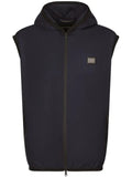 Dolce & Gabbana logo-plaque hooded gilet