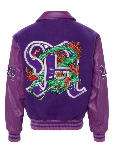 Awake NY Varsity felted bomber jacket