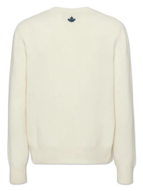 DSQUARED2 logo-print knitted jumper
