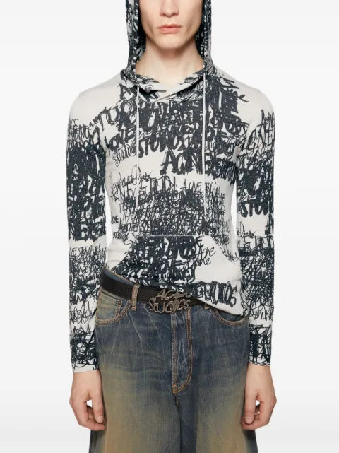 Acne Studios logo-print hoodie