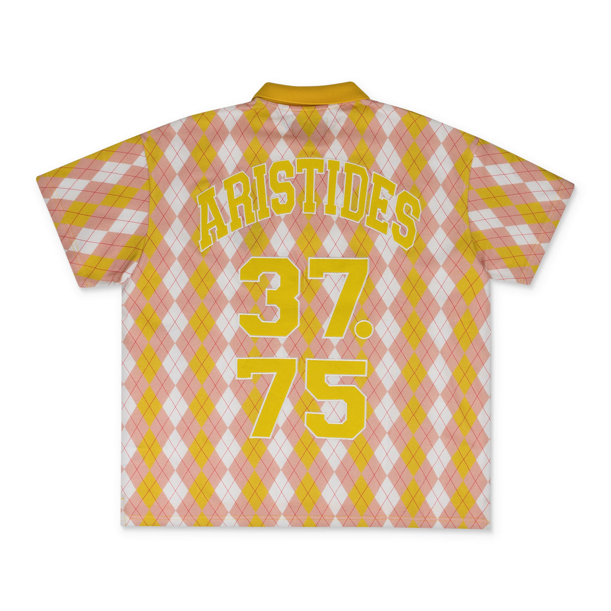 Pink / Yellow Intarsia Polo T-Shirt