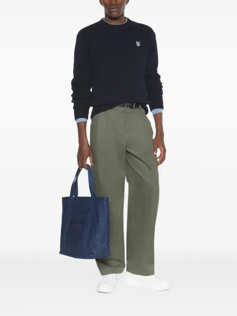 Maison Kitsuné Fox-head wool sweater