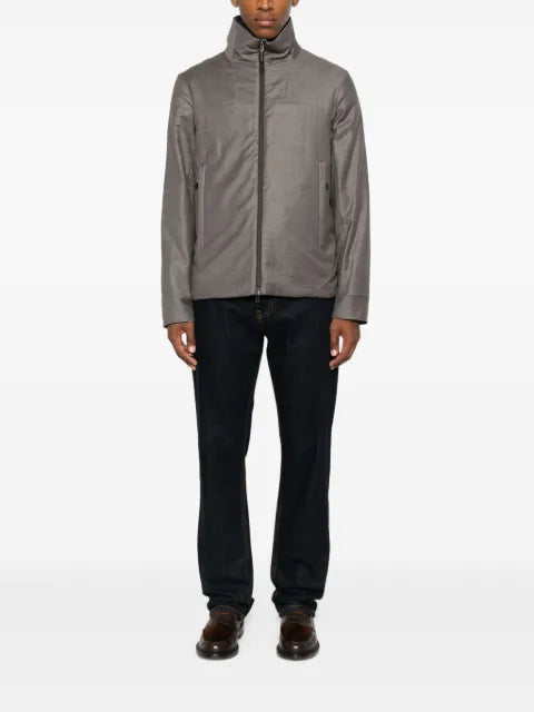 Sease zip-front panelled jacket