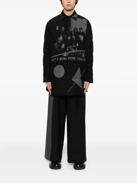 Yohji Yamamoto graphic padded jacket