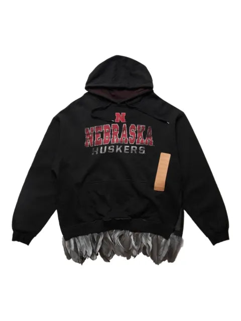 4SDESIGNS Nebraska Huskers feather-trim hoodie