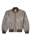 Diesel padded argyle-quilted bomber jacket