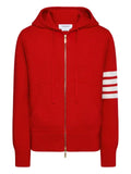 Thom Browne Hector intarsia-knit zip-up hoodie