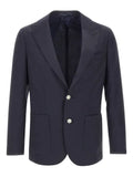 Barba peaked-lapels button-fastening blazer