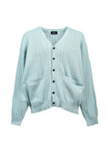 BREATH ribbed button cardigan