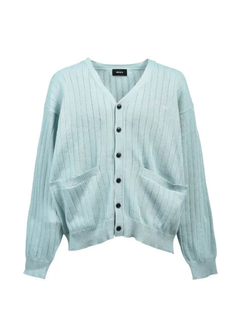 BREATH ribbed button cardigan