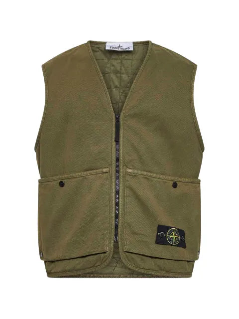Stone Island 6100007 organic Panama cotton 'old'effect vest