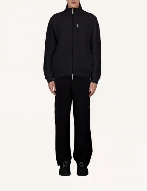 Laminar high-neck zip-up sweatshirt