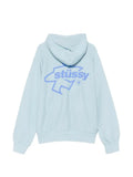 Stüssy garment-dyed logo-print zip-up hoodie