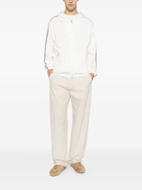 Eleventy side-stripe hoodie