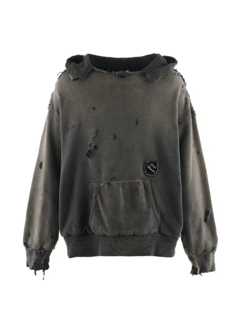 SAINT MXXXXXX distressed Double Face hoodie