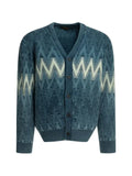 BEAMS PLUS chevron-knit cotton cardigan