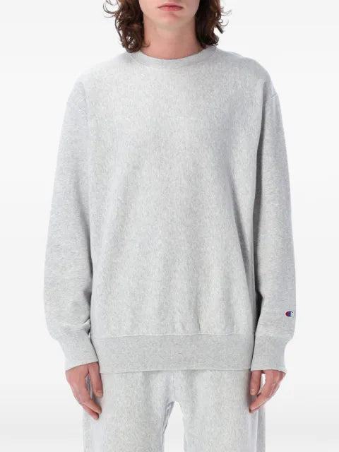 Champion logo-patch crew-neck sweater