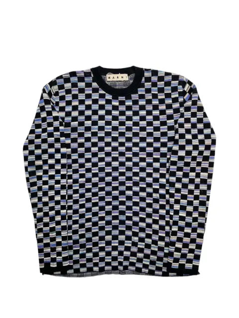 Marni checkerboard-knit sweater