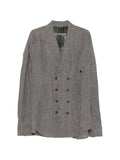 Ziggy Chen Prince of Wales double-breasted jacket
