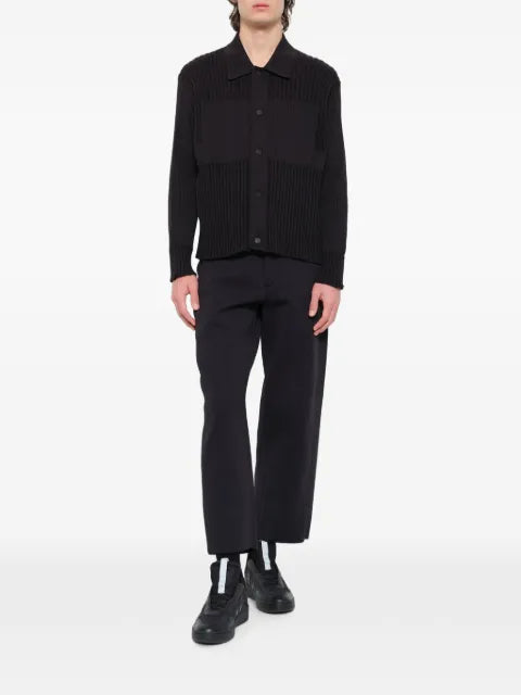 CFCL fluted shirt-collar cardigan