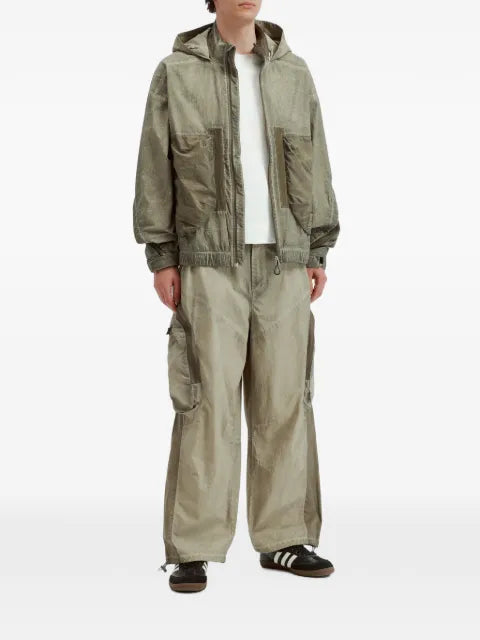 FIVE CM hooded panelled lightweight jacket