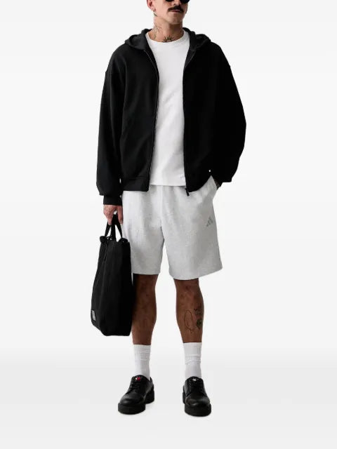 adidas logo-embroidered zip-up hoodie