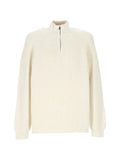 ANERKJENDT ribbed-knit quarter-zip knitwear