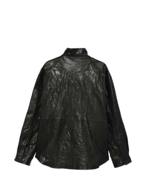 Juun.J crinkled leather jacket