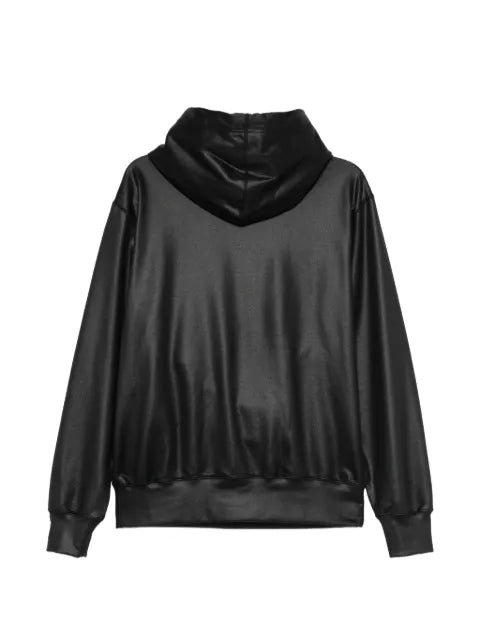 Comme Des Garçons coated drawstring hoodie