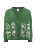 FOUND paisley-knit V-neck cardigan