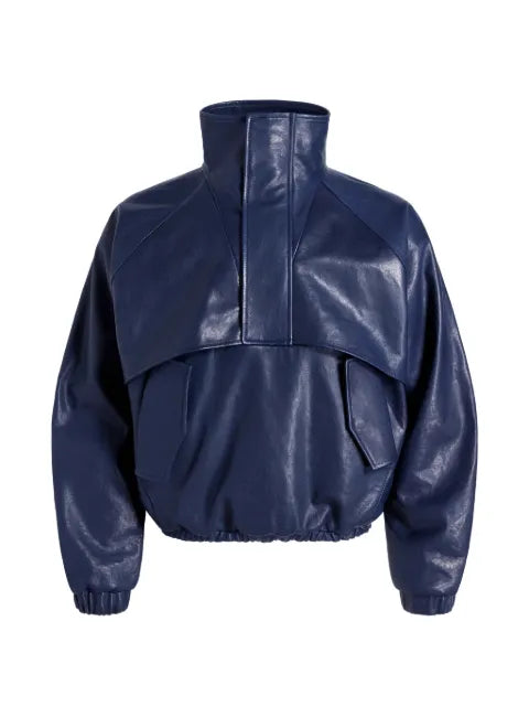 Public School Dekalb leather hoodie