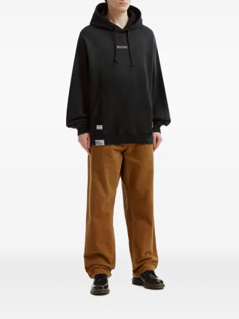 izzue logo-embroidered drawstring hoodie