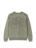 FIVE CM skeleton-embroidered distressed-effect sweater
