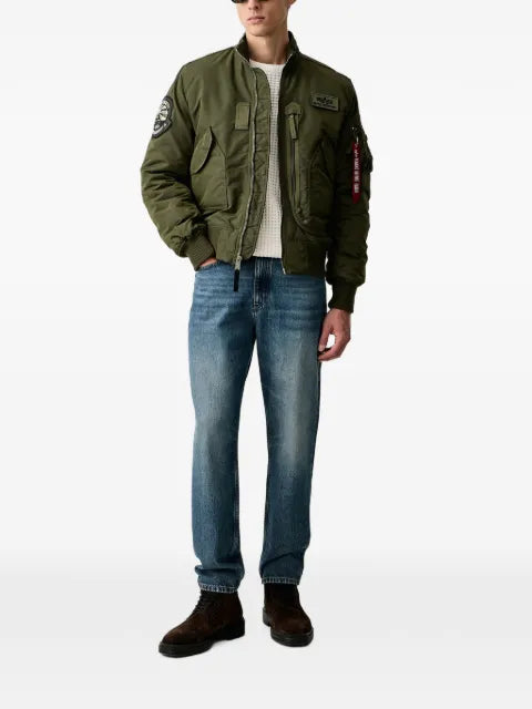 Alpha Industries patch-detail bomber jacket