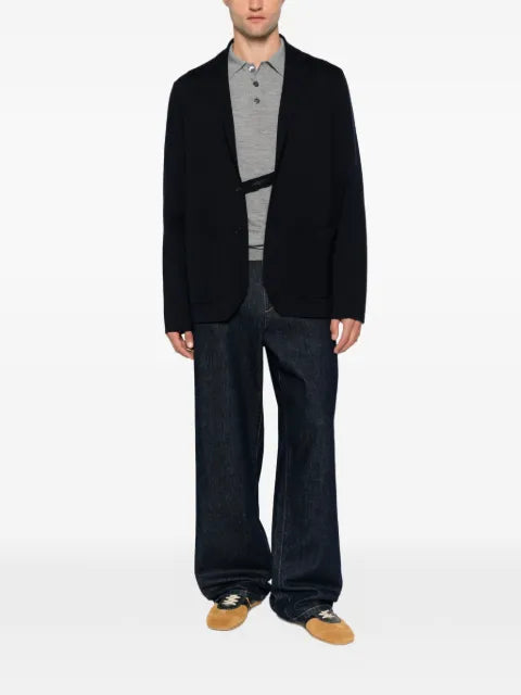 FENDI logo-strap blazer