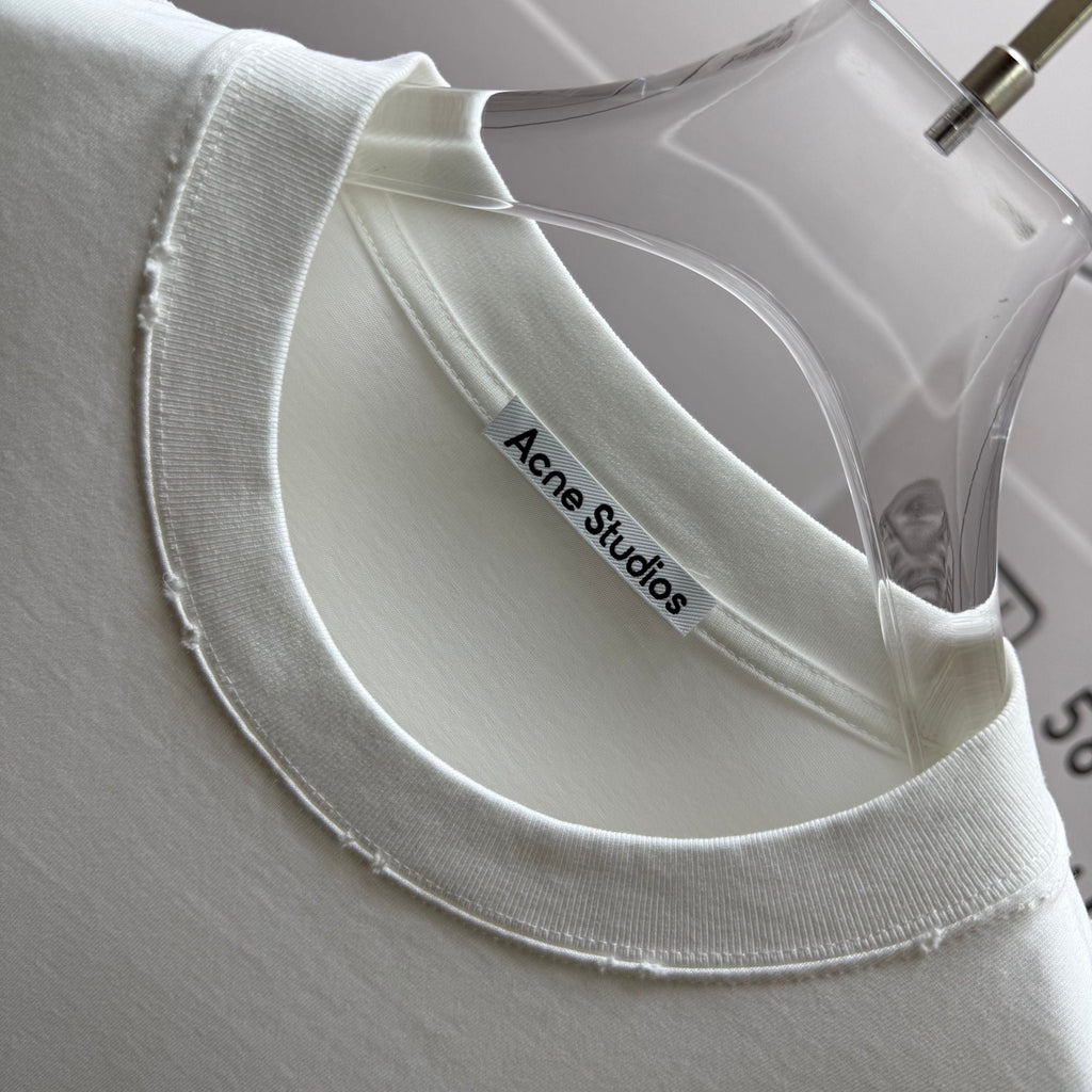 Acne Studios Back Circular‑Print T‑Shirt, Off‑White