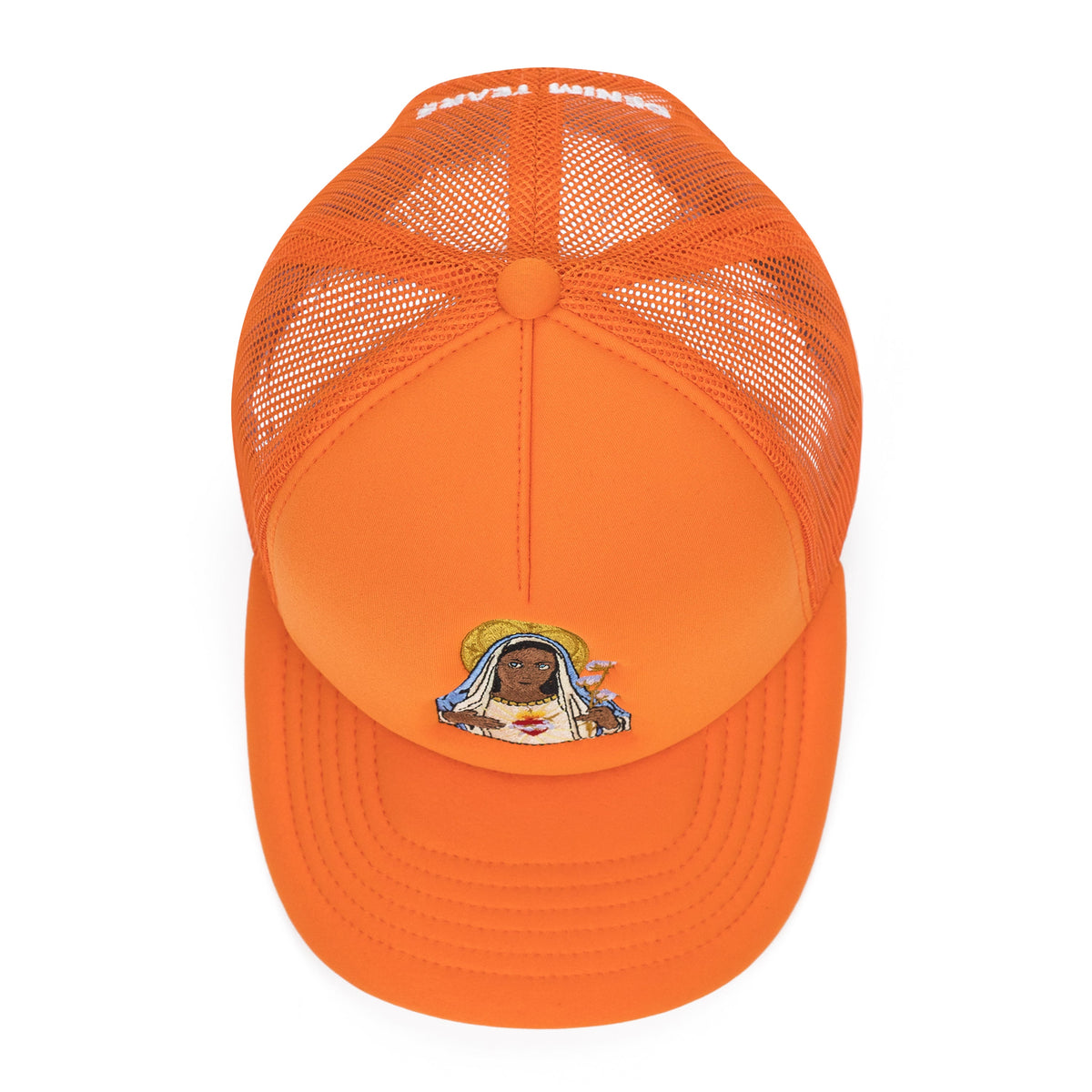 Orange 'Black Madonna' Trucker Hat