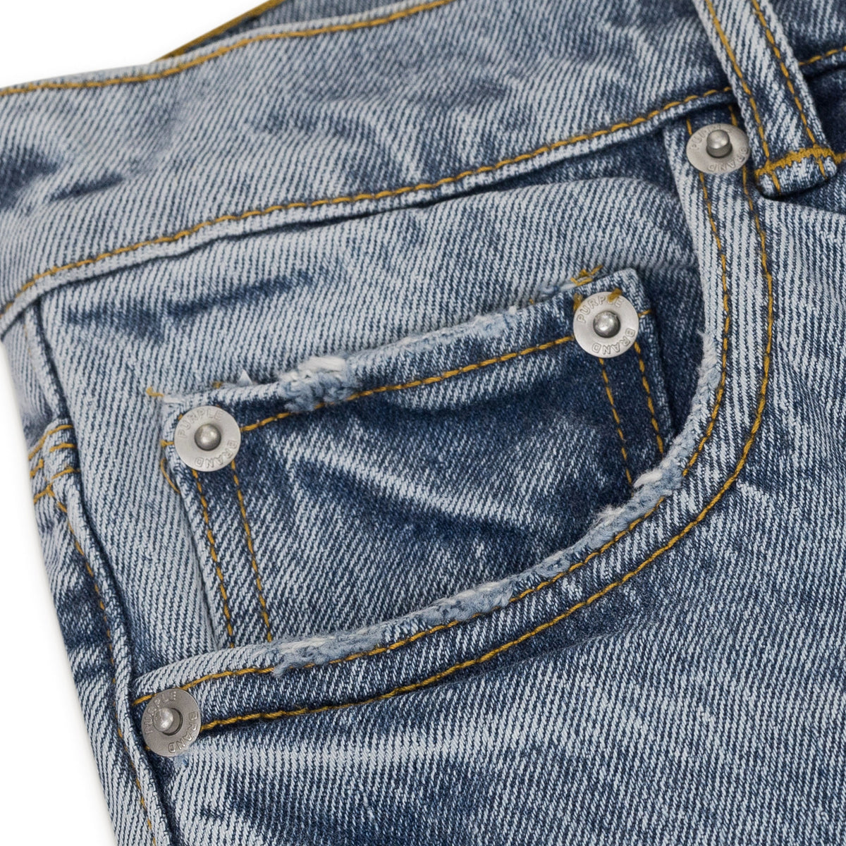 Mid Indigo Super Stack Flare Jeans