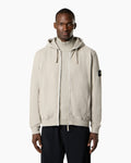 Stone Island Brushed Cotton Zip Hoodie - Cream