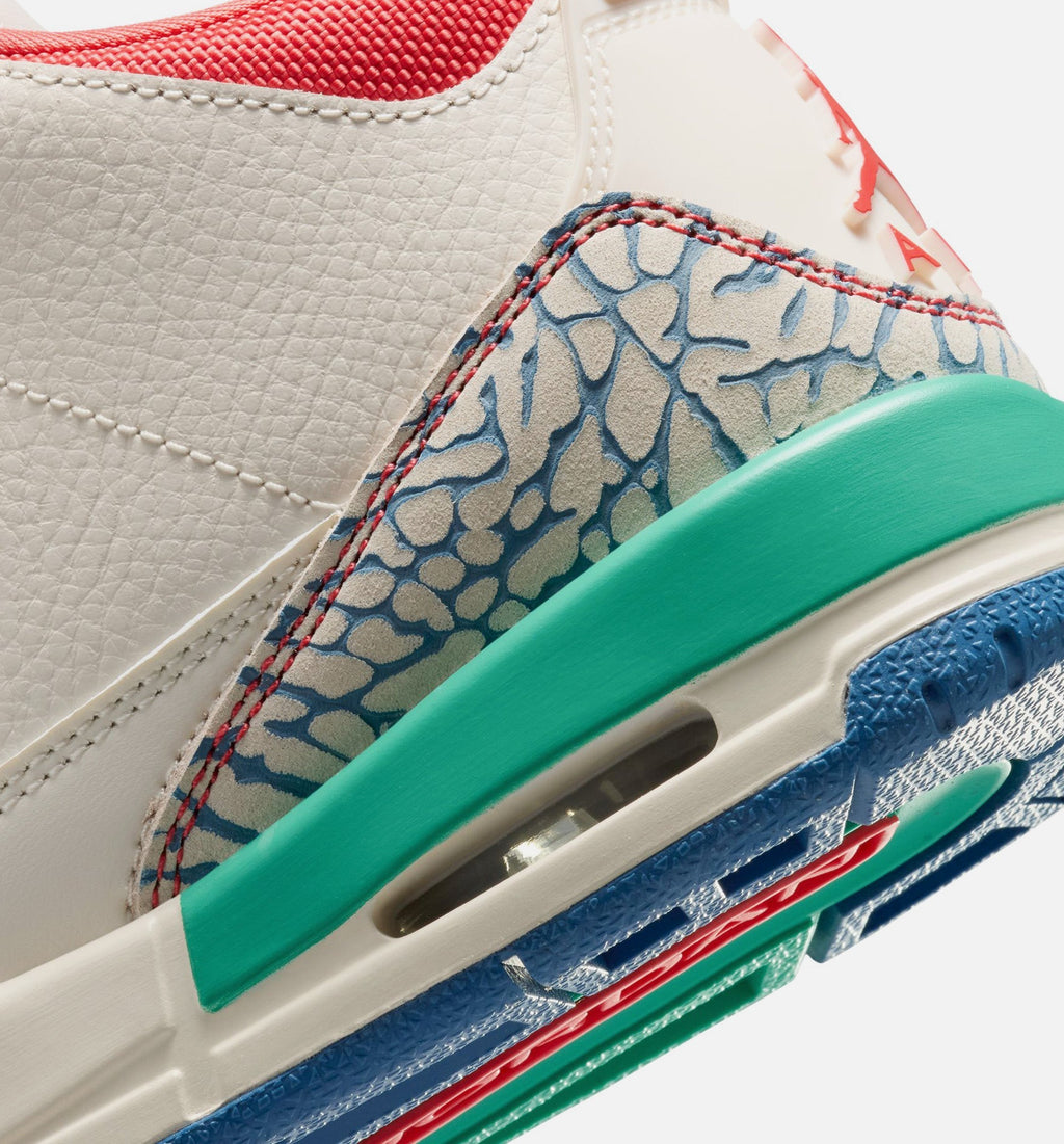 Air Jordan 3 Retro Play Your Way Kids' Shoes - Cream/Red/Blue/Green