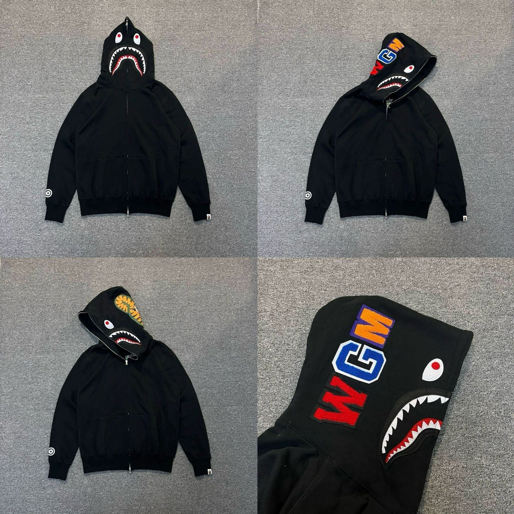 BAPE Shark Full Zip Hoodie Black Shark Edition