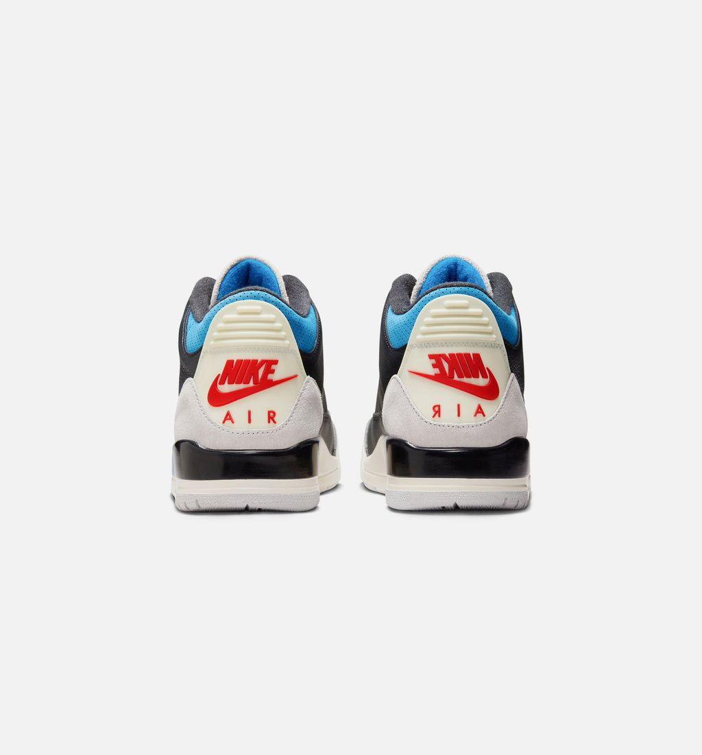 Air Jordan 3 Retro OG Rare Air Men's Lifestyle Shoes - Black / Chile Red / Neutral Grey